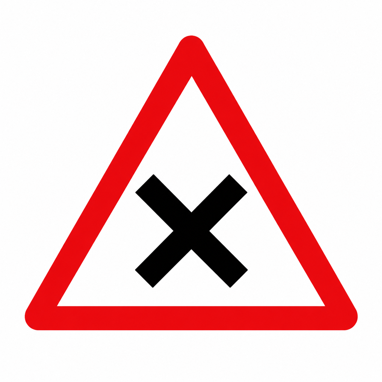 لوحات الخطر: تقاطع طرق أمامك (sign-mpceljck)
